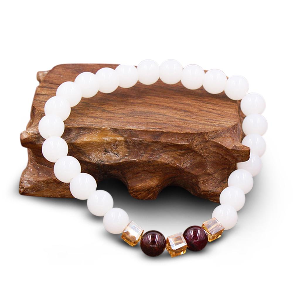 Natural White Chalcedony Positivity Bracelet-Your Soul Place