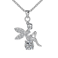 Thumbnail for Enchanting Fairy White Gold Necklace-Your Soul Place