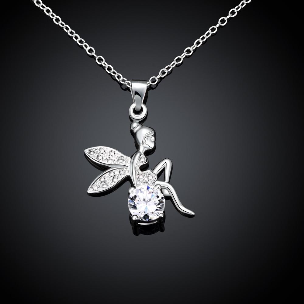 Enchanting Fairy White Gold Necklace-Your Soul Place
