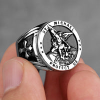 Thumbnail for Saint Michael Stainless Steel Ring