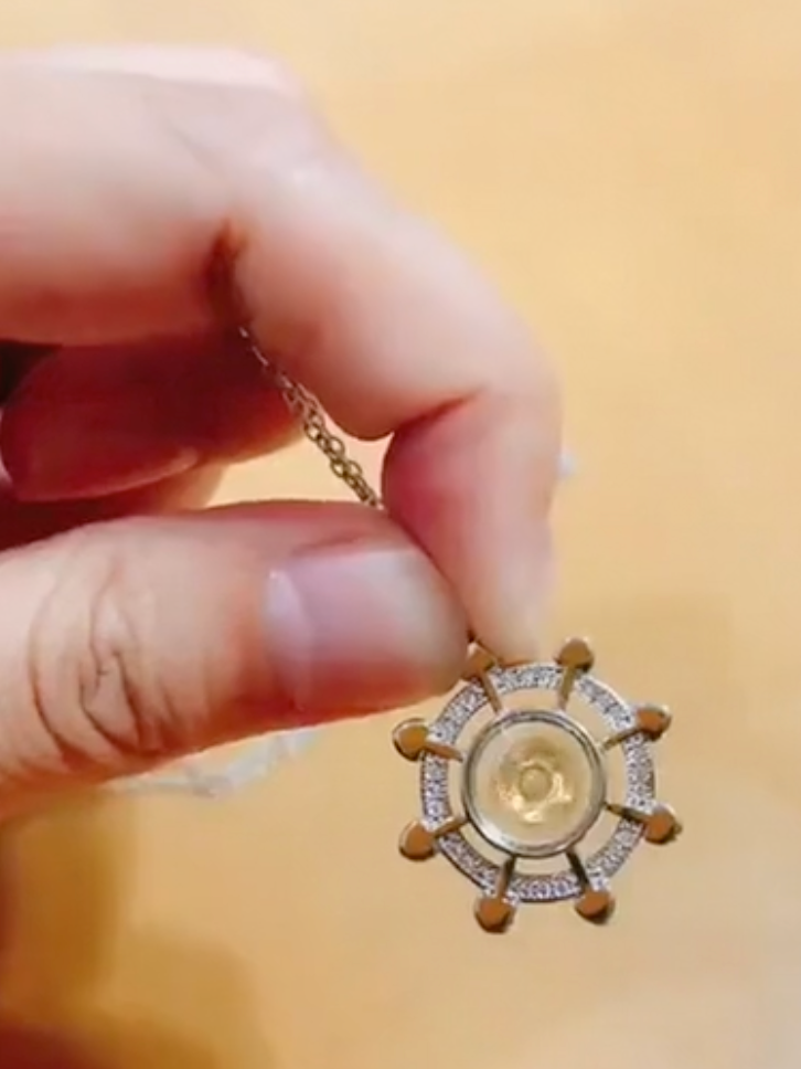 Wheel of Fortune Necklace with Rotating Windmill inside-Your Soul Place