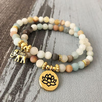 Thumbnail for Amazonite Mala Bead Bracelet Set-Your Soul Place