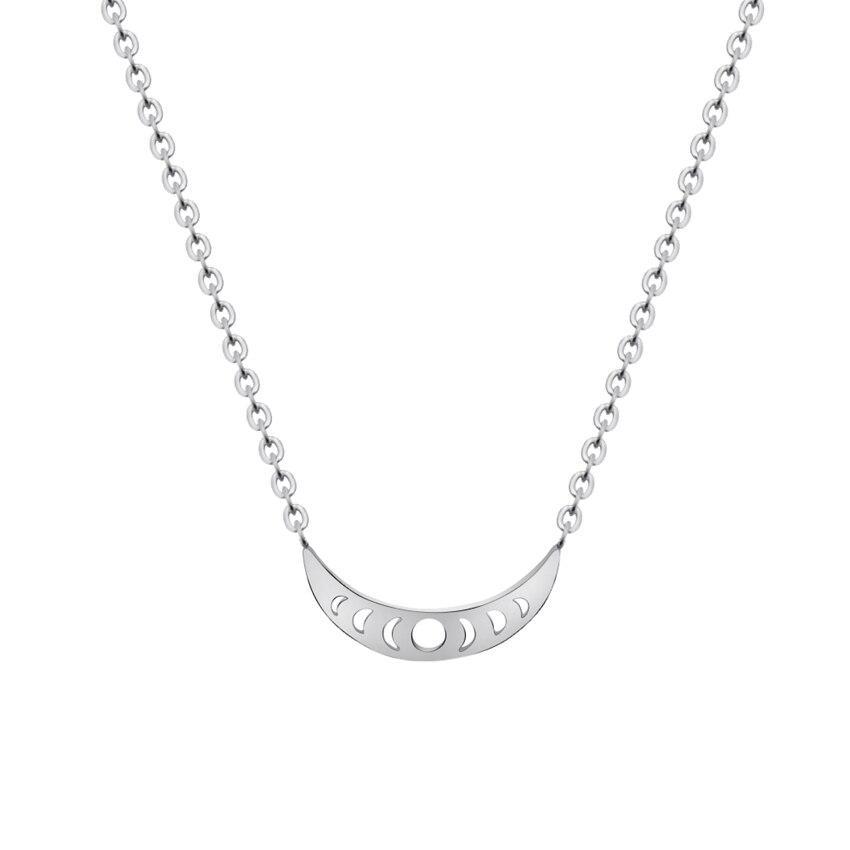 Phases of the Moon Stainless Steel Necklace-Your Soul Place