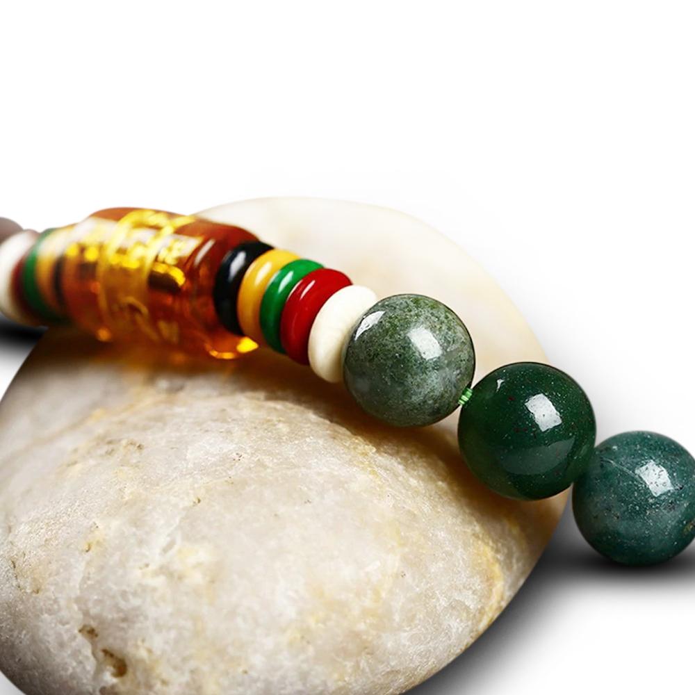 Six Buddhist Mantra Natural Agate Bracelet-Your Soul Place