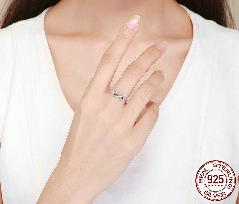 Sterling Silver Forever Love Infinity Ring-Your Soul Place