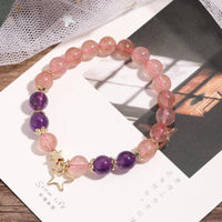 Thumbnail for Strawberry & Amethyst Crystal Bracelet/Anklet-Your Soul Place