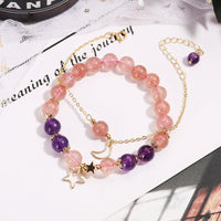 Thumbnail for Strawberry & Amethyst Crystal Bracelet/Anklet-Your Soul Place