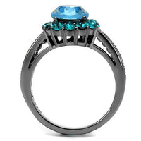 Thumbnail for Sea Blue Crystal Stainless Steel Ring-Your Soul Place