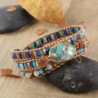 Thumbnail for Turquoise & Jasper Wrap Bracelet-Your Soul Place