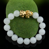 Thumbnail for White Jade Pixiu Wealth Bracelet-Your Soul Place