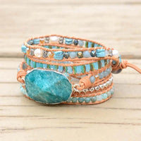 Thumbnail for Water Blue Amazonite Wrap Bracelet-Your Soul Place