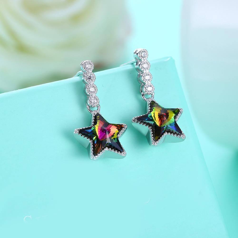 Mystic Topaz Star Earrings-Your Soul Place