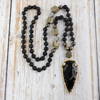 Thumbnail for Tiger Eye Arrowhead Necklace-Your Soul Place