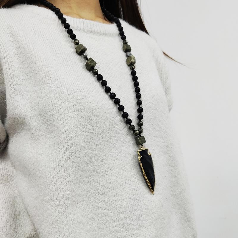 Tiger Eye Arrowhead Necklace-Your Soul Place