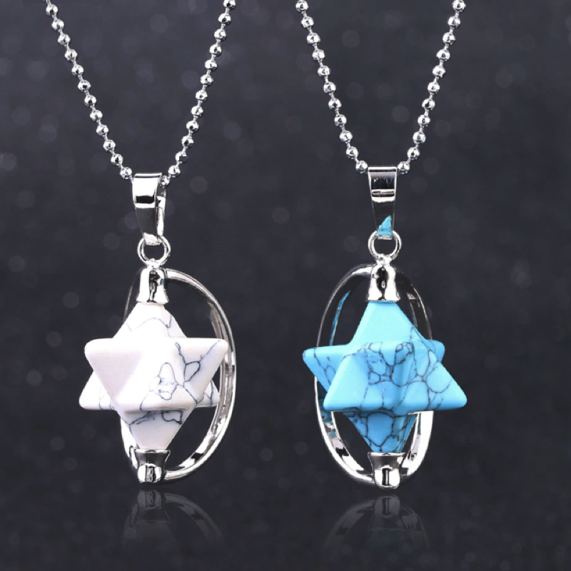 Natural Stone Merkaba Meditation Necklace-Your Soul Place