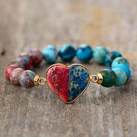 Thumbnail for Stay Centered Loving Heart Jasper Bracelet-Your Soul Place