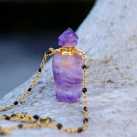 Thumbnail for Provence Amethyst Perfume Bottle Pendants Necklace-Your Soul Place