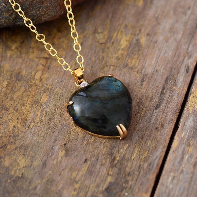 Carry My Heart Labradorite Necklace-Your Soul Place