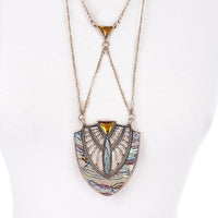 Thumbnail for Abalone Shell Scarab Inspired Gold Layered Necklace-Your Soul Place