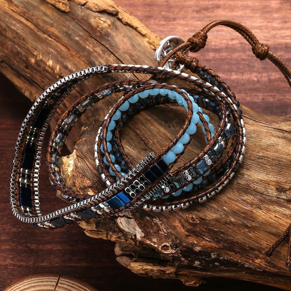 Boundless Sea Of Stars Hematite Wrap Bracelet-Your Soul Place