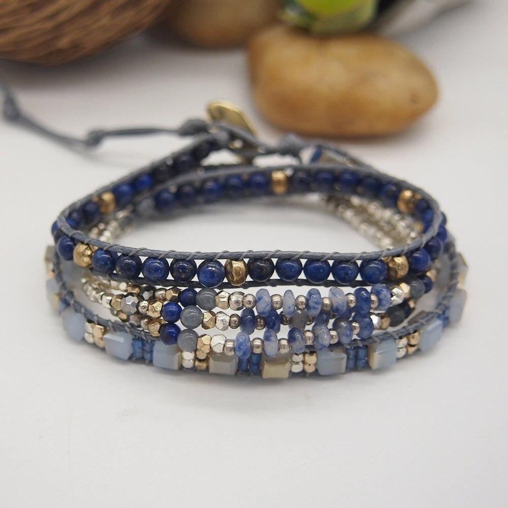 Purification Lapis Lazuli & Blue Aventurine Wrap Bracelet-Your Soul Place