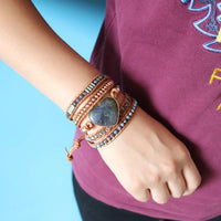 Thumbnail for Blue Focus Heart Labradorite Wrap Bracelet-Your Soul Place