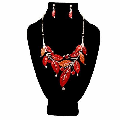 Red Fall Leaves Jewelry Set-Your Soul Place