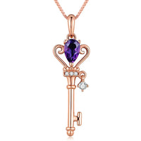 Thumbnail for Amethyst Key of Transformation Necklace-Your Soul Place
