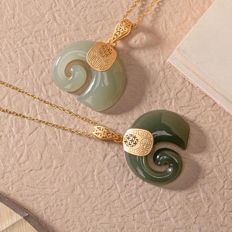 Natural Jade Elephant Necklace-Your Soul Place