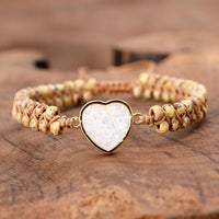 Thumbnail for Retro White Opal Braided Bracelet-Your Soul Place