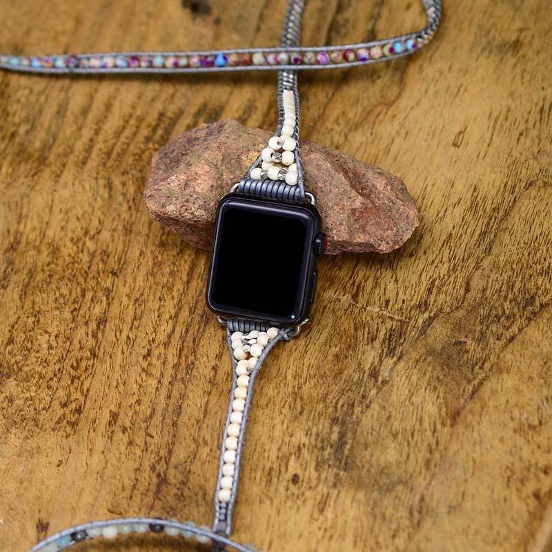 Natural Aura Imperial Jasper Apple Watch Strap-Your Soul Place