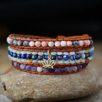 Thumbnail for Loving Lotus Amazonite And Amethyst Wrap Bracelet-Your Soul Place