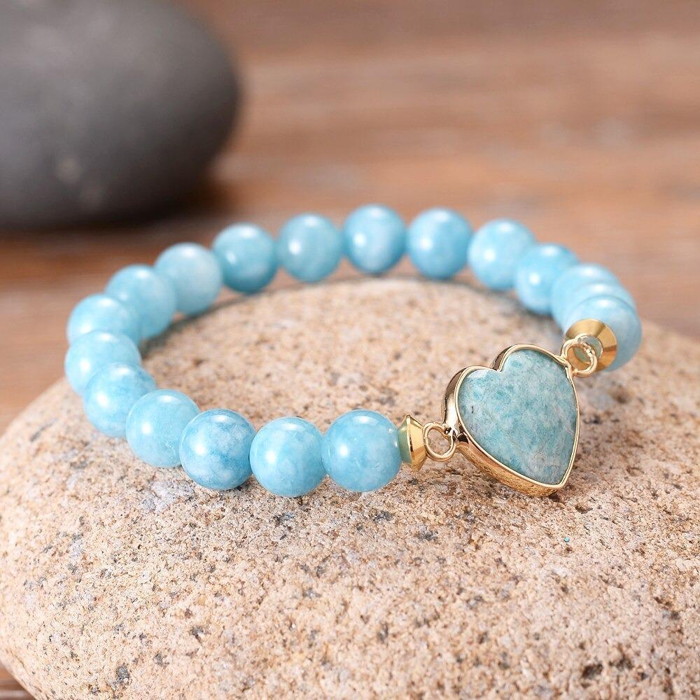 The Mental Clarity Amazonite Heart Love Bracelet-Your Soul Place