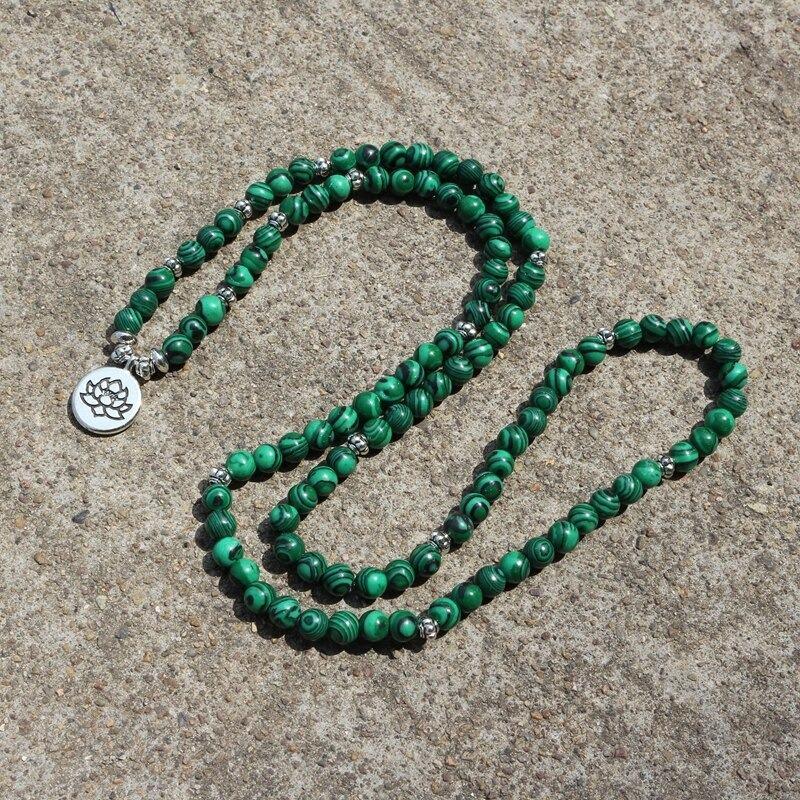 Live In The Silt But Not Imbrued Malachite Mala Bracelet/Necklace-Your Soul Place