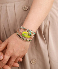 Thumbnail for Vitality Mind Green Jasper Wrap Bracelet-Your Soul Place