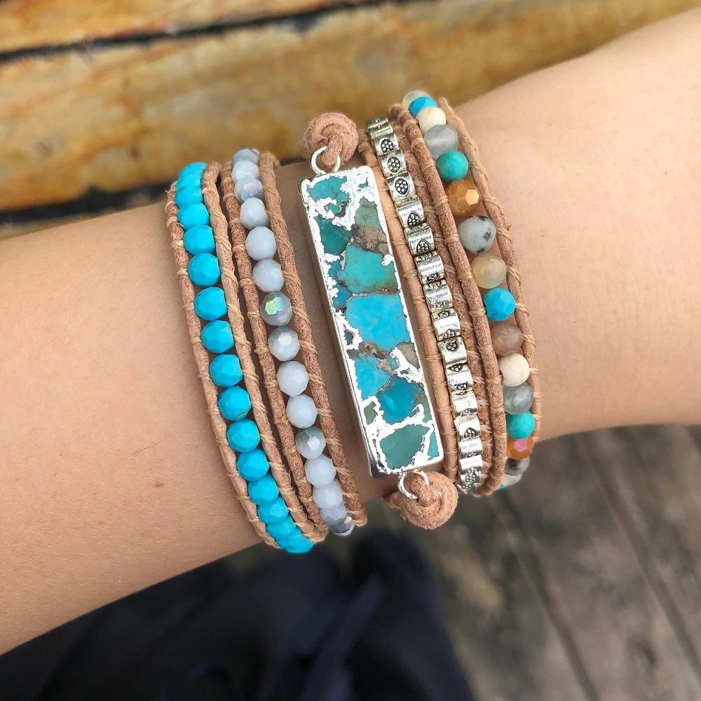 Ocean Turquoise Wrap Bracelet-Your Soul Place
