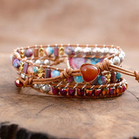 Thumbnail for Love Together Heart Jasper Wrap Bracelet-Your Soul Place