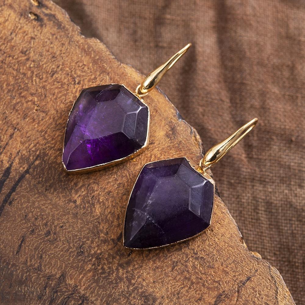Purple Horizon Amethyst Earrings-Your Soul Place
