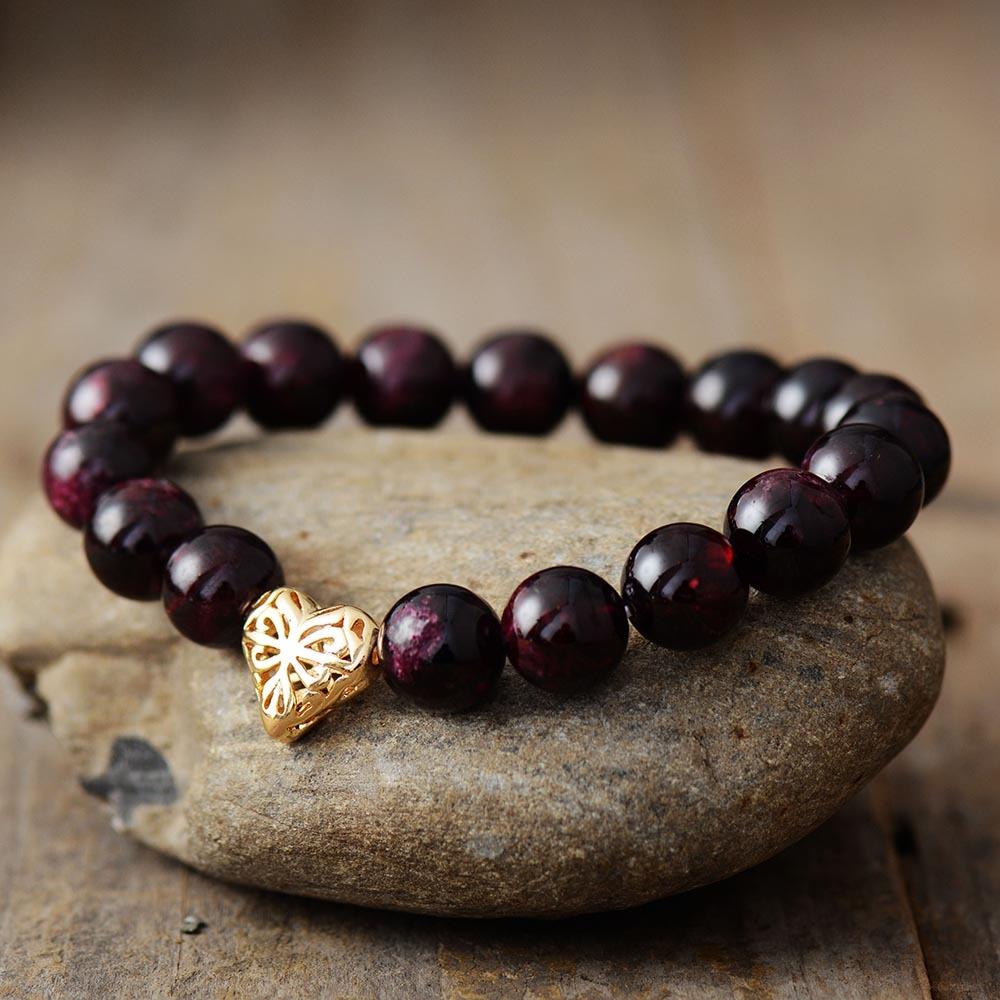 Classic Beauty Garnet Beads Bracelet-Your Soul Place