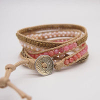 Thumbnail for Pride Of The Garden Rose Quartz Wrap Bracelet-Your Soul Place