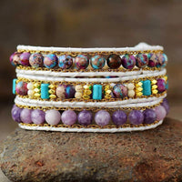 Thumbnail for Luxury White Amethyst Beads Wrap Bracelet-Your Soul Place