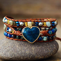 Thumbnail for Follow Your Heart Apatite Wrap Bracelet-Your Soul Place