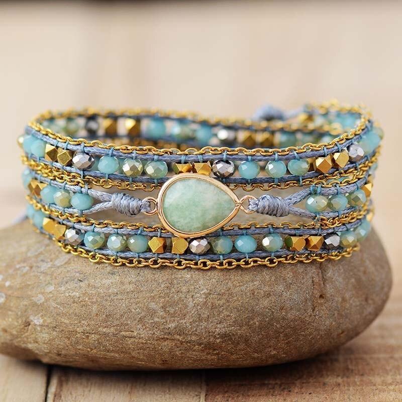 You Are Loved Amazonite Wrap Bracelet-Your Soul Place