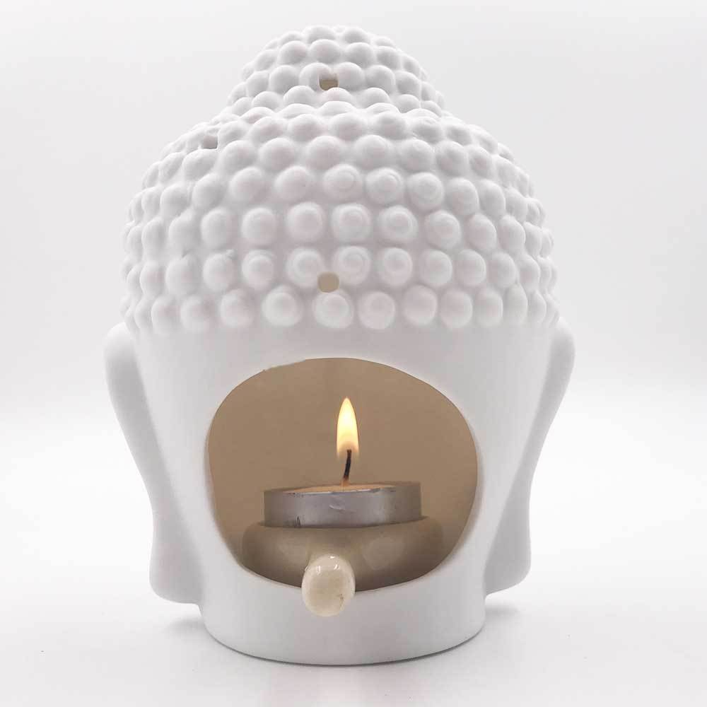 Ceramic Buddha Head Oil Burner-Your Soul Place