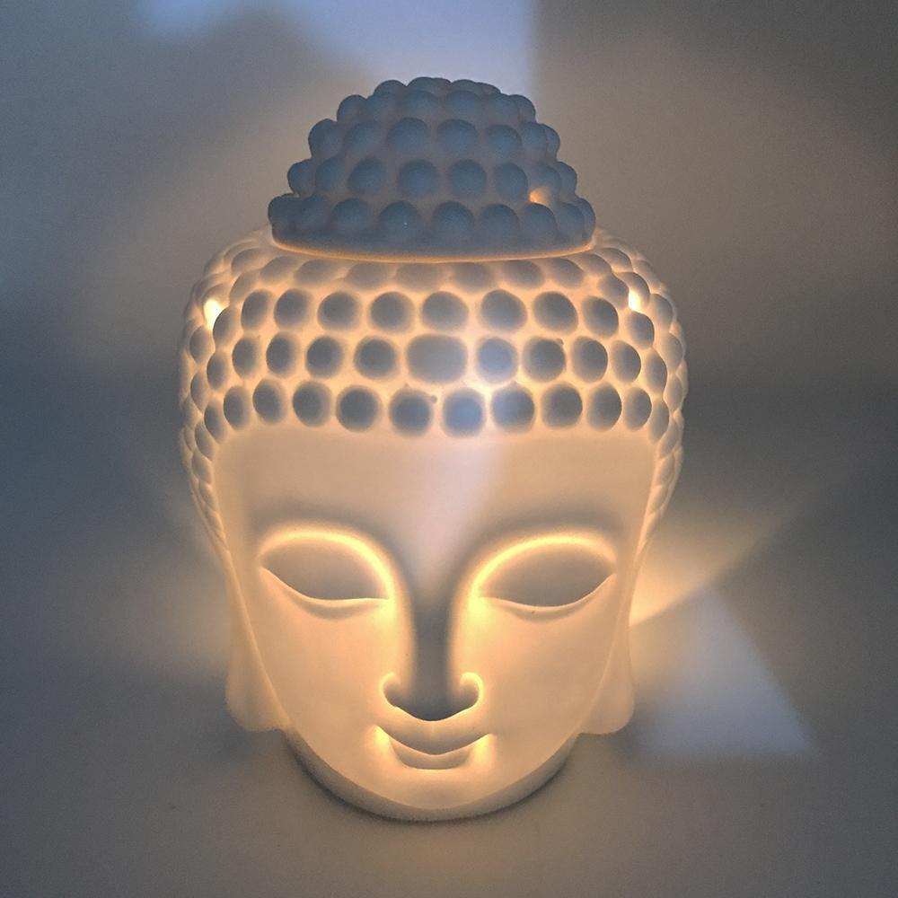 Ceramic Buddha Head Oil Burner-Your Soul Place