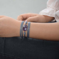 Thumbnail for Inner Peace Amethyst Wrap Bracelet-Your Soul Place