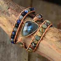 Thumbnail for Labradorite Wanderer Wrap Bracelet-Your Soul Place
