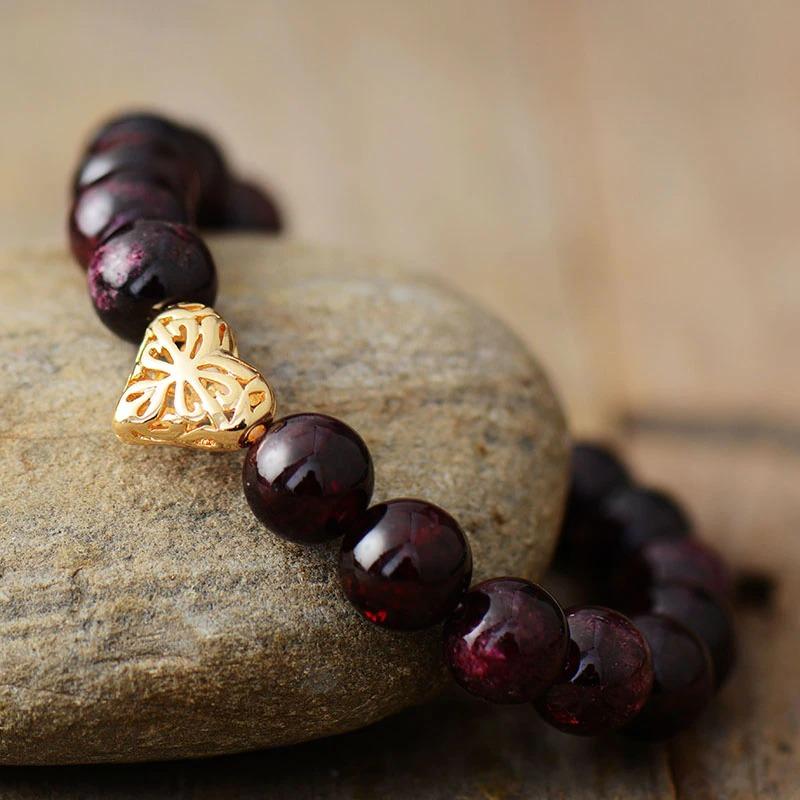 Classic Beauty Garnet Beads Bracelet-Your Soul Place