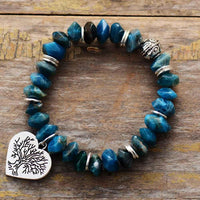 Thumbnail for Tree of Life Heart Apatite Bracelet-Your Soul Place