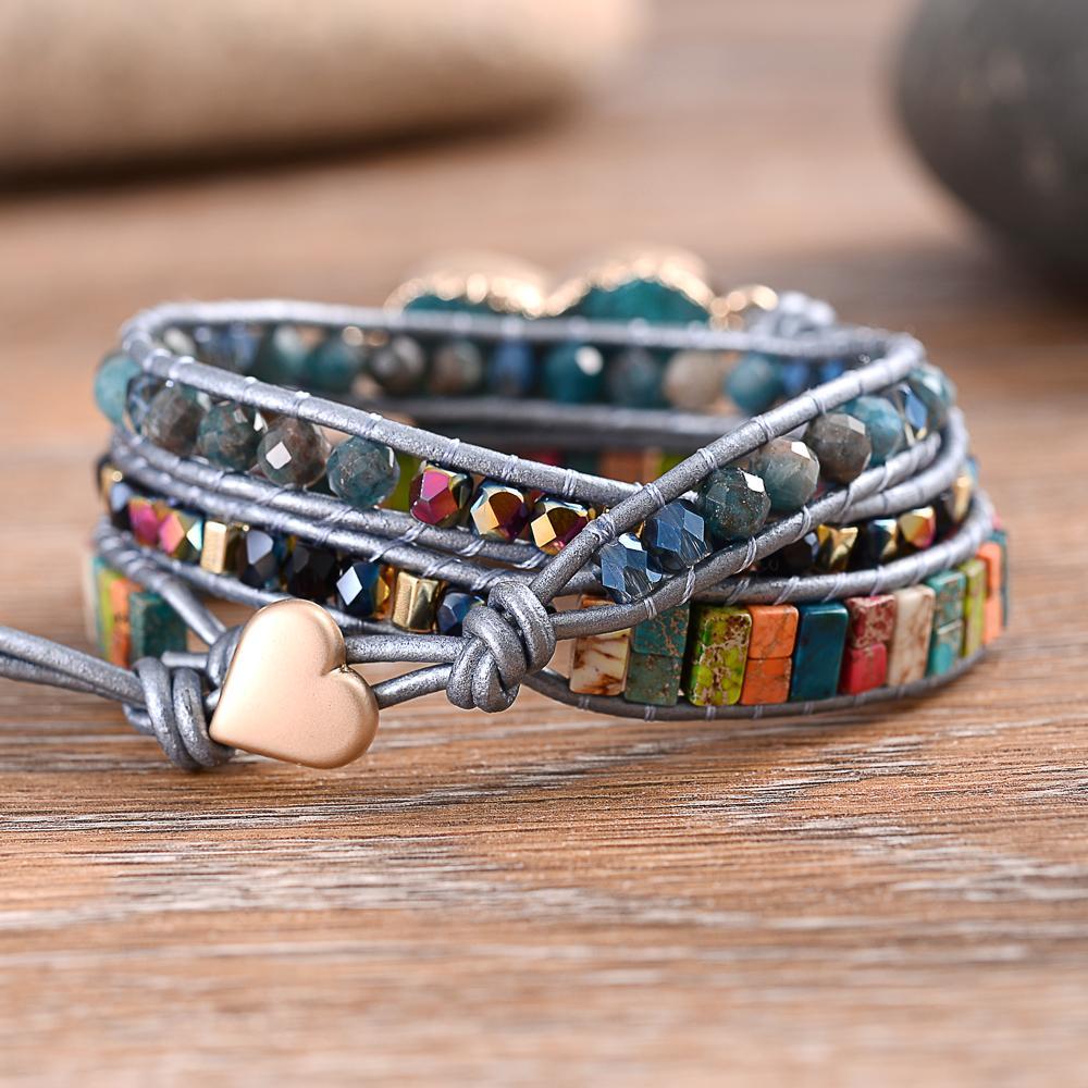 Blessed And Loved Ocean Jasper Wrap Bracelet-Your Soul Place